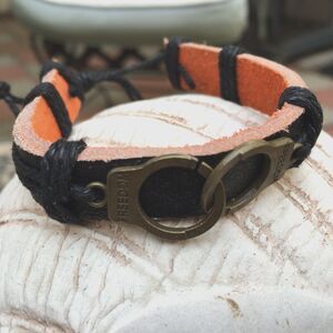 Black Leather Bracelet, Bracelet for Woman, Men's Bracelet, Woman's Bracelet